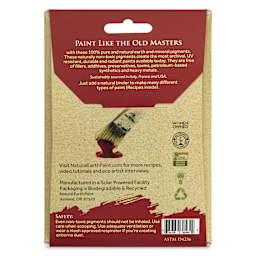 Natural Earth Paint Earth & Mineral Pigment - Raw Umber, 3 oz back