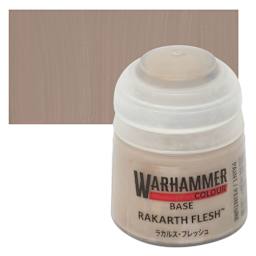 Warhammer Base Acrylic Paint - Rakarth Flesh, 12 ml jar and swatch