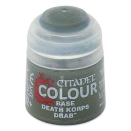 Warhammer Base Acrylic Paint - Death Korps Drab, 12 ml jar