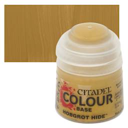 Warhammer Base Acrylic Paint - Hobgrot Hide, 12 ml jar and swatch