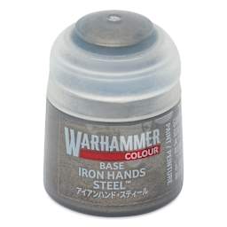 Warhammer Base Acrylic Paint - Iron Hands Steel, 12 ml jar
