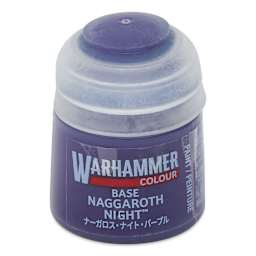 Warhammer Base Acrylic Paint - Naggaroth Night, 12 ml jar