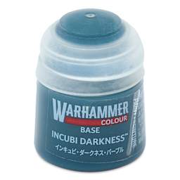 Warhammer Base Acrylic Paint - Incubi Darkness, 12 ml jar