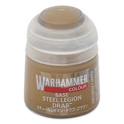 Warhammer Base Acrylic Paint - Steel Legion Drab, 12 ml jar