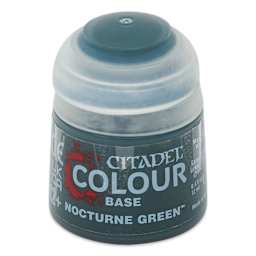 Warhammer Base Acrylic Paint - Nocturne Green, 12 ml jar