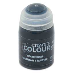 Citadel Technical Acrylic Paint - Mordant Earth, 24 ml, front of bottle