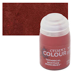 Citadel Technical Acrylic Paint - Martian Ironcrust, 24 ml, bottle and swatch