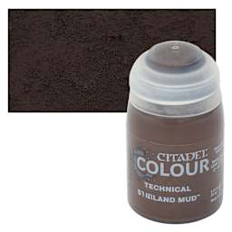 Citadel Technical Acrylic Paint - Stirland Mud, 24 ml bottle and swatch