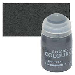 Citadel Technical Acrylic Paint - Astrogranite, 24 ml, swatch and bottle