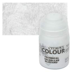 Citadel Technical Acrylic Paint - Valhallan Blizzard, 24 ml bottle and swatch