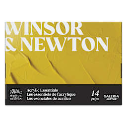 Winsor & Newton Galeria Acrylic Paint - Set of 14, Essential Colors front of package