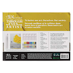 Winsor & Newton Galeria Acrylic Paint - Set of 14, Essential Colors back of package