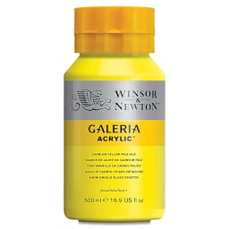 Winsor & Newton Galeria Flow Acrylics - Cadmium Yellow Pale, 500 ml tube