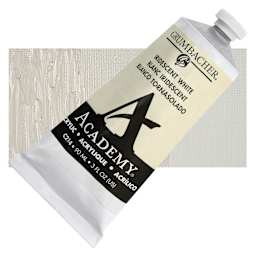 Grumbacher Academy Acrylic - Iridescent White, 90 ml tube and swatch