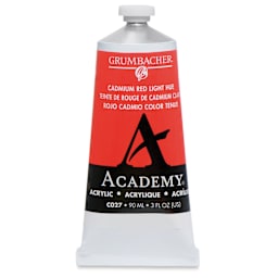 Grumbacher Academy Acrylic - Cadmium Red Light Hue, 90 ml tube