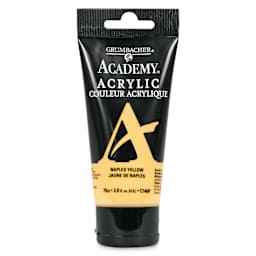 Grumbacher Academy Acrylic - Naples Yellow, 75 ml tube