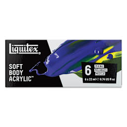 Liquitex Professional Soft Body Acrylics - Set of 6, Mixing Colors, 22 ml, front of packaging