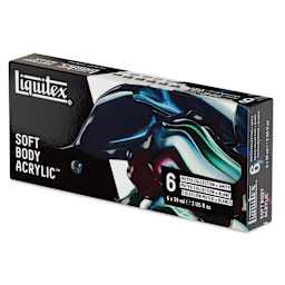Liquitex Professional Soft Body Acrylics - Set of 6, Muted Colors, 59 ml, packaging