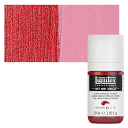 Liquitex Soft Body Artist Acrylic - Alizarin Crimson Hue Permanent, 59 ml bottle and swatch