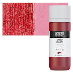 Liquitex Soft Body Artist Acrylic - Alizarin Crimson Hue Permanent, 946 ml bottle and swatch