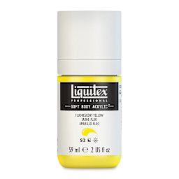 Liquitex Soft Body Artist Acrylics - Fluorescent Yellow, 2 oz Jar