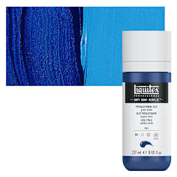 Liquitex Soft Body Artist Acrylic - Phthalo Blue Green Shade, 237 ml bottle and swatch