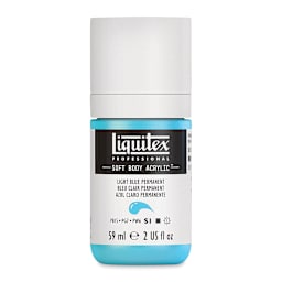Liquitex Soft Body Artist Acrylics - Light Blue Permanent, 59 ml bottle