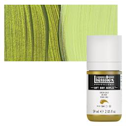 Liquitex Soft Body Artist Acrylic - Green Gold, 59 ml bottle and swatch