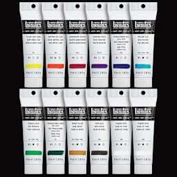Liquitex Professional Heavy Body Acrylics - Set of 12, Classic Colors, 59 ml, set contents