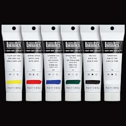 Liquitex Professional Heavy Body Acrylics - Set of 6, Classic Colors, 59 ml, set contents