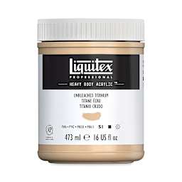 Liquitex Heavy Body Artist Acrylics - Unbleached Titanium, 16 oz Jar