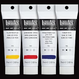Liquitex Professional Heavy Body Acrylics - Set of 4, Primary Colors, 2 oz, set contents