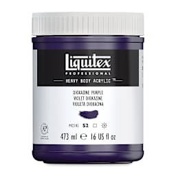 Liquitex Heavy Body Artist Acrylics - Dioxazine Purple, 16 oz Jar