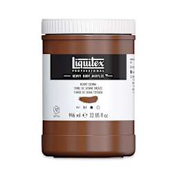 Liquitex Heavy Body Artist Acrylics - Burnt Sienna, 32 oz Jar