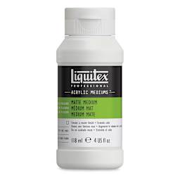 Liquitex Fluids Acrylic Medium - Matte, 4 oz Bottle. Front of bottle.