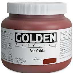 Golden Heavy Body Artist Acrylics - Red Oxide, 32 oz Jar