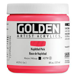 Golden Heavy Body Acrylic Paint - Naphthol Pink, 237 ml Jar
