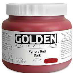 Golden Heavy Body Artist Acrylics - Pyrrole Red Dark, 32 oz Jar