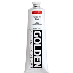 Golden Heavy Body Artist Acrylics - Pyrrole Red Light, 5 oz tube