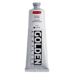 Golden Heavy Body Artist Acrylics - Cadmium Red Dark, 5 oz Tube