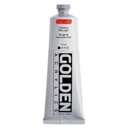 Golden Heavy Body Artist Acrylics - Cadmium Red Light, 5 oz tube