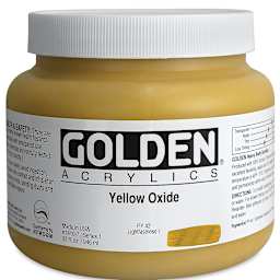 Golden Heavy Body Artist Acrylics - Yellow Oxide, 32 oz Jar