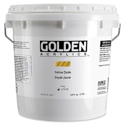 Golden Heavy Body Acrylic Paint - Yellow Oxide, 128 oz Jar
