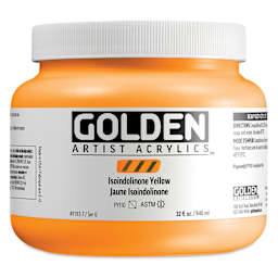 Golden Heavy Body Acrylic Paint - Isoindolinone Yellow, 946 ml Jar