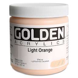 Golden Heavy Body Artist Acrylics - Light Orange, 8 oz