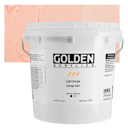 Golden Heavy Body Acrylic Paint - Light Orange, 128 oz Jar