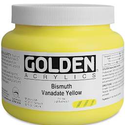 Golden Heavy Body Artist Acrylics - Bismuth Vanadate Yellow, 32 oz Jar