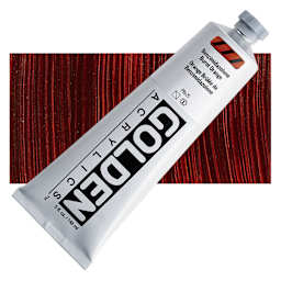 Golden Heavy Body Acrylic Paint - Benzimidazolone Burnt Orange, 5 oz Tube and swatch