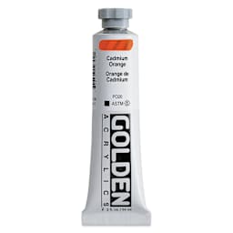Golden Heavy Body Artist Acrylics - Cadmium Orange, 2 oz Tube