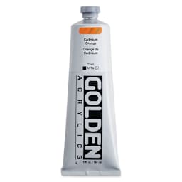 Golden Heavy Body Artist Acrylics - Cadmium Orange, 5 oz Tube